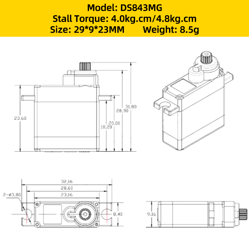4PCS Corona DS843MG Digital Se - Brushless Motor Thrust Test Stand review and price